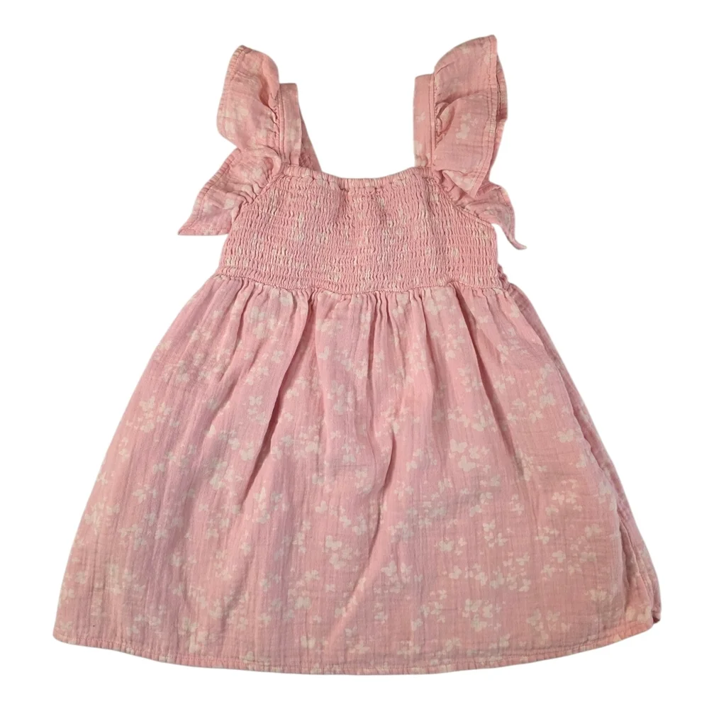 Girls 4T 4pc Spring Summer Dress Bundle Floral Gingham Cottagecore Embroidered - Picture 9 of 15